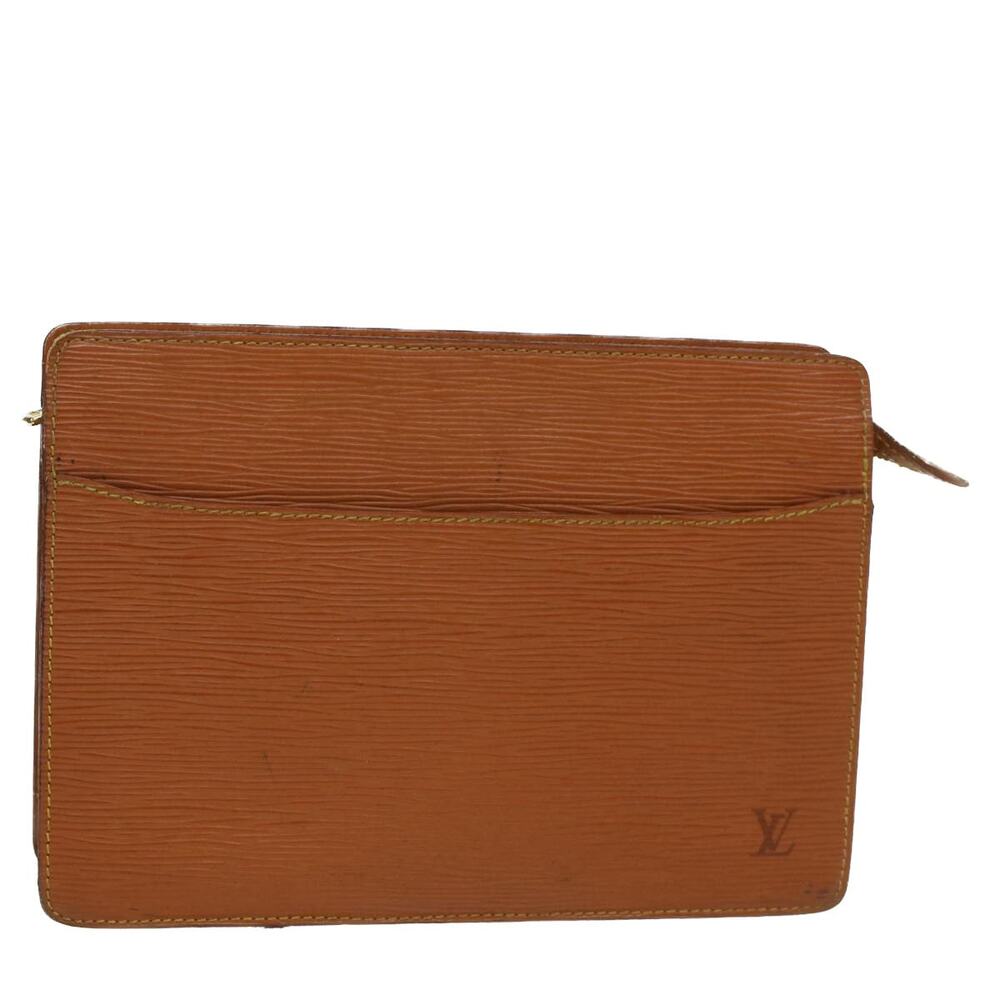 LOUIS VUITTON Epi Pochette Homme Clutch Bag Brown M52528